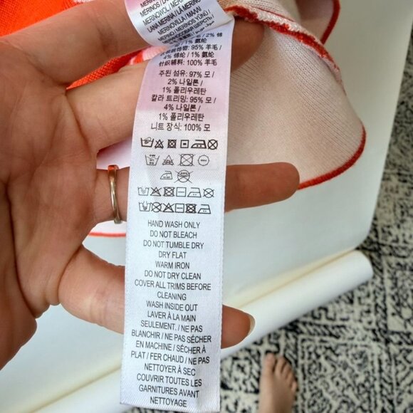 Burberry Denise TB & Star Sweater Dress , Red/Orange/white , Size 12(girl) - Picture 9 of 9